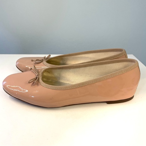 J. Crew Shoes - J. Crew Zoe Blush Pink Italian Patent Leather Ballet Flats Size 9
